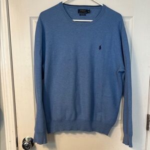 Polo by Ralph Lauren Men's Light Blue 100% Cotton Crewneck Sweater Size XL